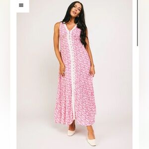 Floral Pink Maxi Dress